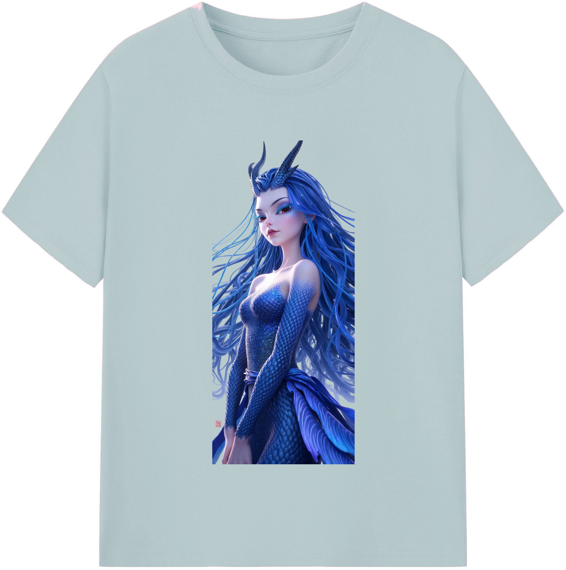 （画像用） Ne Zha 2 ナタ 魔童の大暴れ 綿100％半袖Tシャツ（フロントプリント）